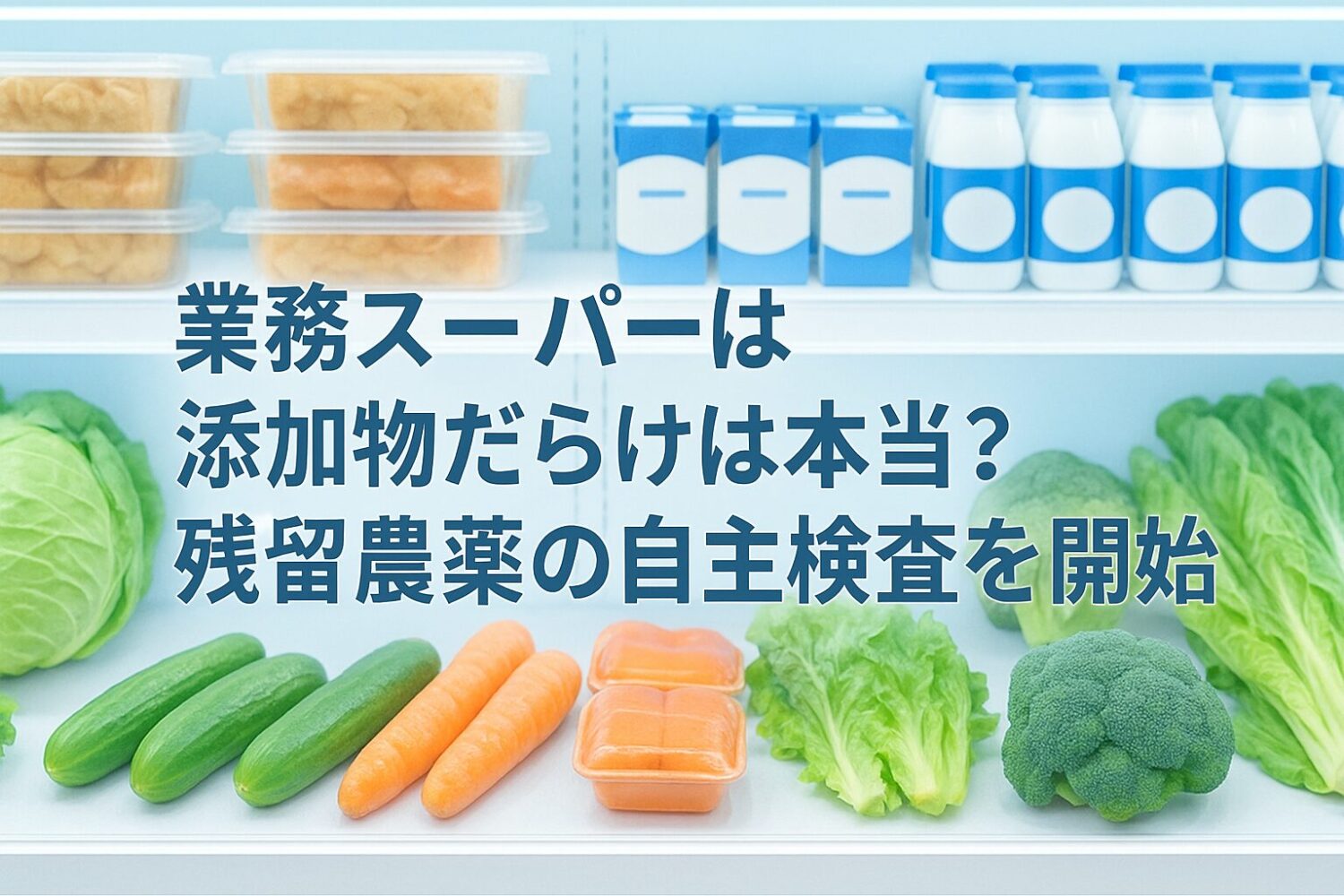 業務スーパーは添加物だらけは本当？残留農薬の自主検査を開始