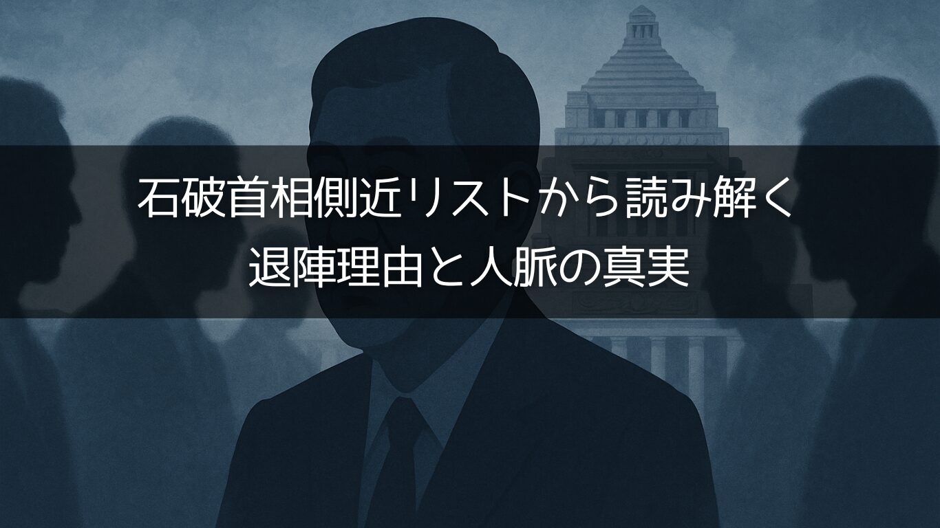 石破首相側近リストから読み解く退陣理由と人脈の真実